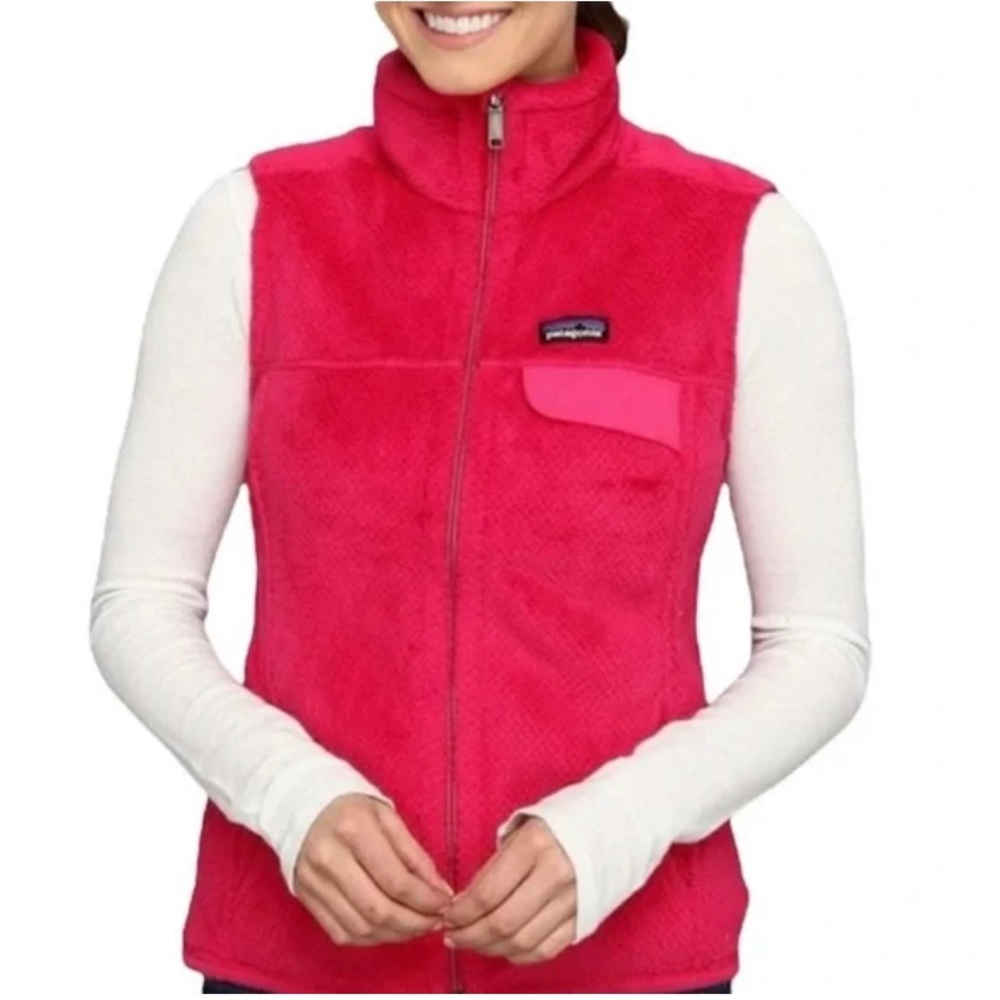 Patagonia Re Tool Fleece Hot Pink Vest Womens Size Small